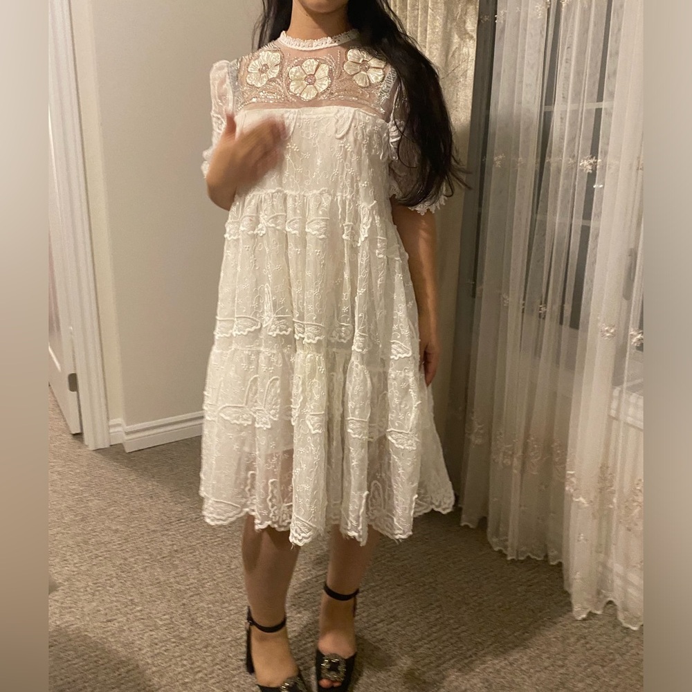 Mini white dress